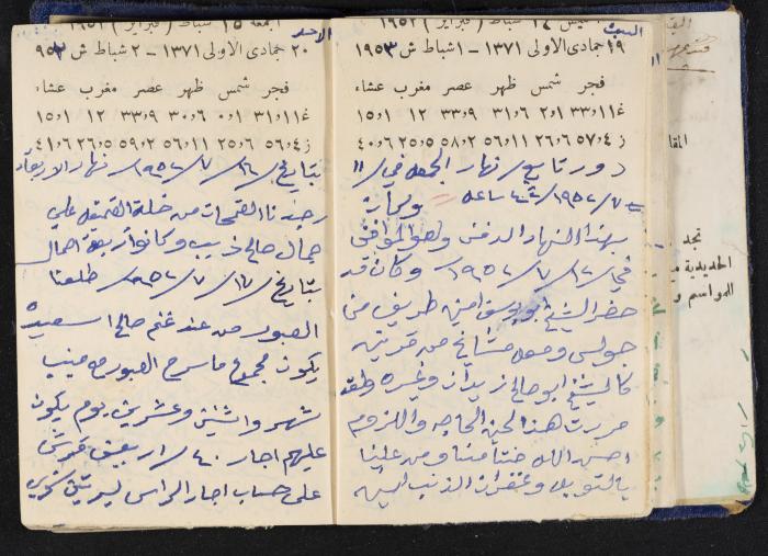 دفتر يوميات فندي مهنا، البقيعة- الجليل الأعلى، 1952-1953