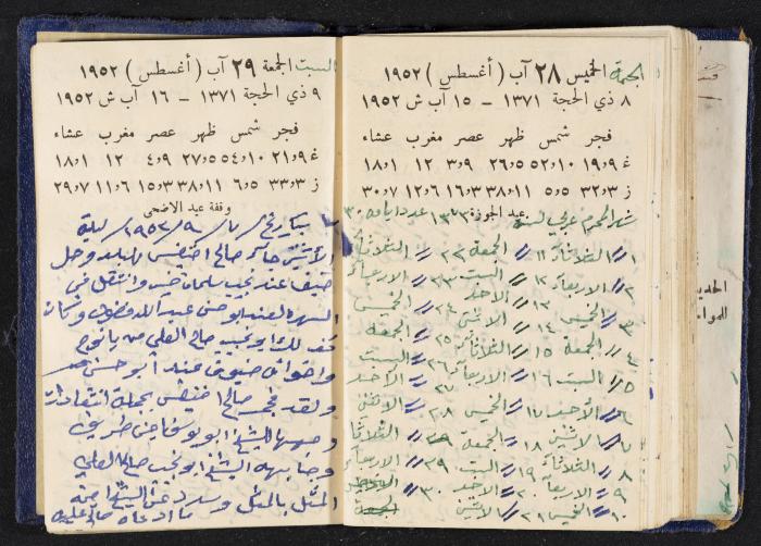 دفتر يوميات فندي مهنا، البقيعة- الجليل الأعلى، 1952-1953
