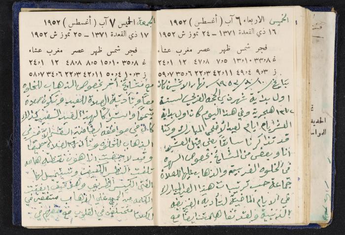 دفتر يوميات فندي مهنا، البقيعة- الجليل الأعلى، 1952-1953
