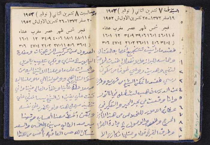 دفتر يوميات فندي مهنا، البقيعة- الجليل الأعلى، 1952-1953