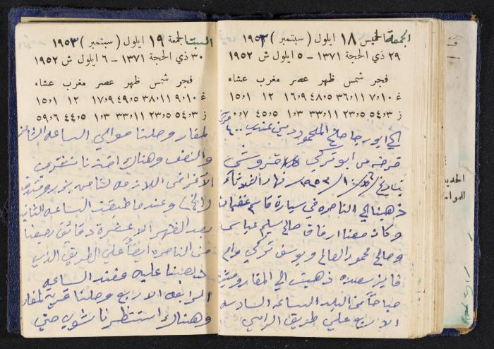 دفتر يوميات فندي مهنا، البقيعة- الجليل الأعلى، 1952-1953