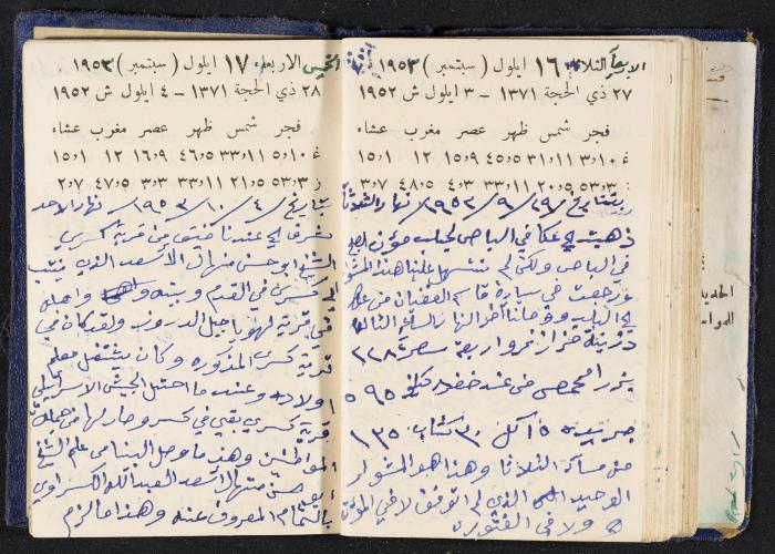 دفتر يوميات فندي مهنا، البقيعة- الجليل الأعلى، 1952-1953
