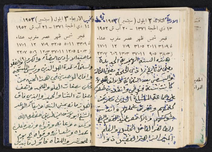 دفتر يوميات فندي مهنا، البقيعة- الجليل الأعلى، 1952-1953