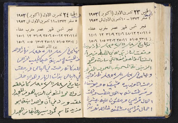 دفتر يوميات فندي مهنا، البقيعة- الجليل الأعلى، 1952-1953