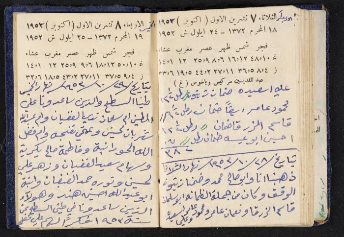 دفتر يوميات فندي مهنا، البقيعة- الجليل الأعلى، 1952-1953