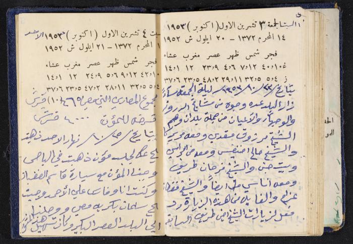 دفتر يوميات فندي مهنا، البقيعة- الجليل الأعلى، 1952-1953