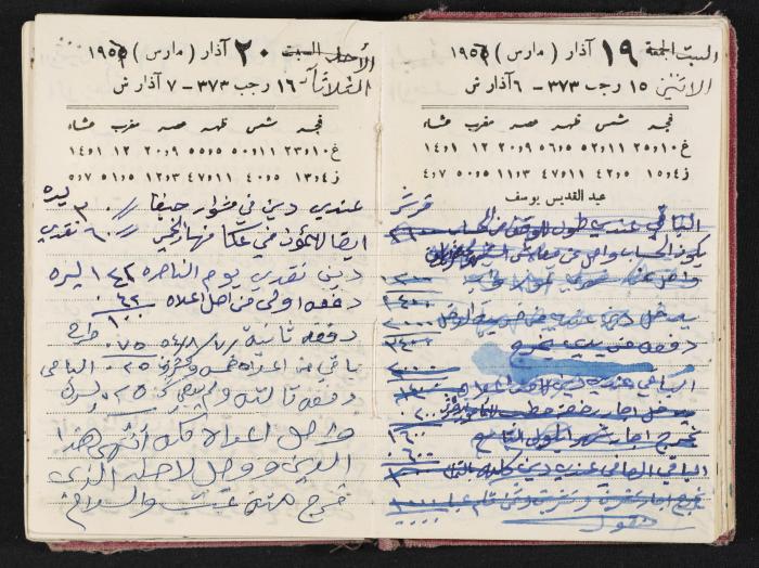 The Diaries of Fandi Mhanna, Buqei'a- Upper Galilee, 1954-1955