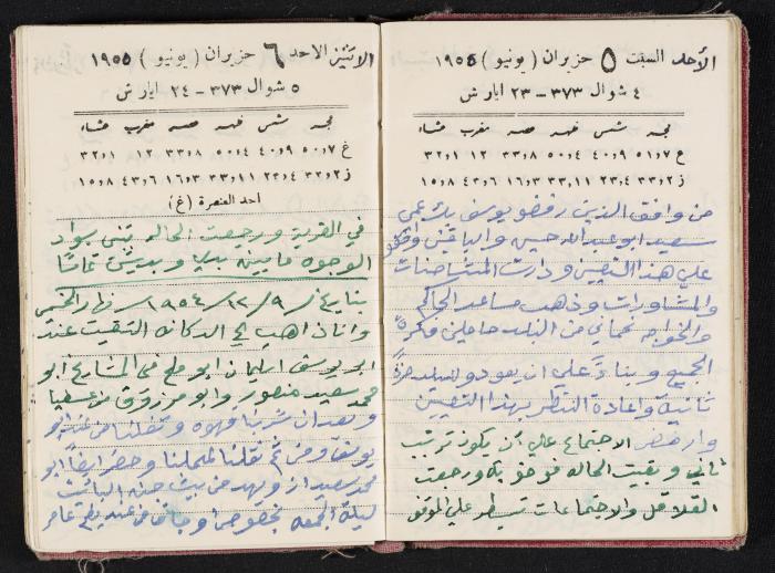 The Diaries of Fandi Mhanna, Buqei'a- Upper Galilee, 1954-1955