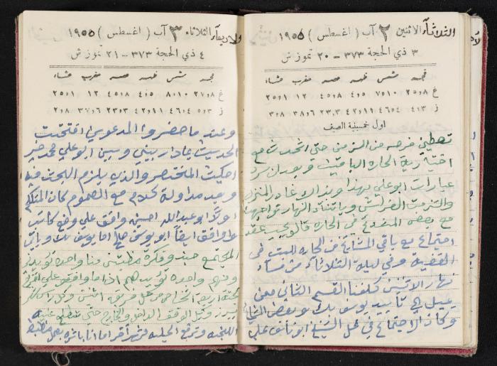The Diaries of Fandi Mhanna, Buqei'a- Upper Galilee, 1954-1955