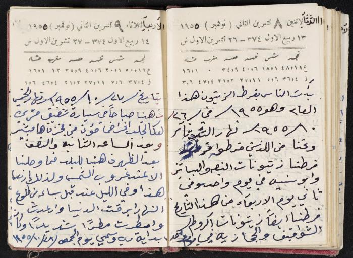 The Diaries of Fandi Mhanna, Buqei'a- Upper Galilee, 1954-1955