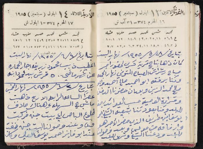 The Diaries of Fandi Mhanna, Buqei'a- Upper Galilee, 1954-1955