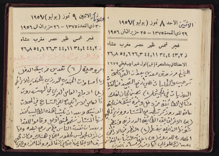 The Diaries of Fandi Mhanna, Buqei'a- Upper Galilee, 1956-1957