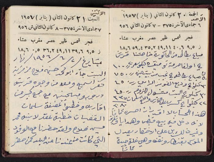 The Diaries of Fandi Mhanna, Buqei'a- Upper Galilee, 1956-1957