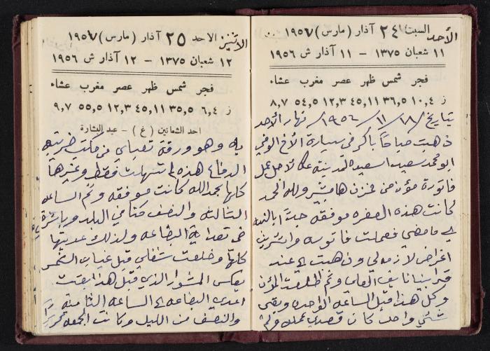 The Diaries of Fandi Mhanna, Buqei'a- Upper Galilee, 1956-1957