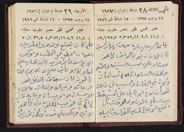 The Diaries of Fandi Mhanna, Buqei'a- Upper Galilee, 1956-1957