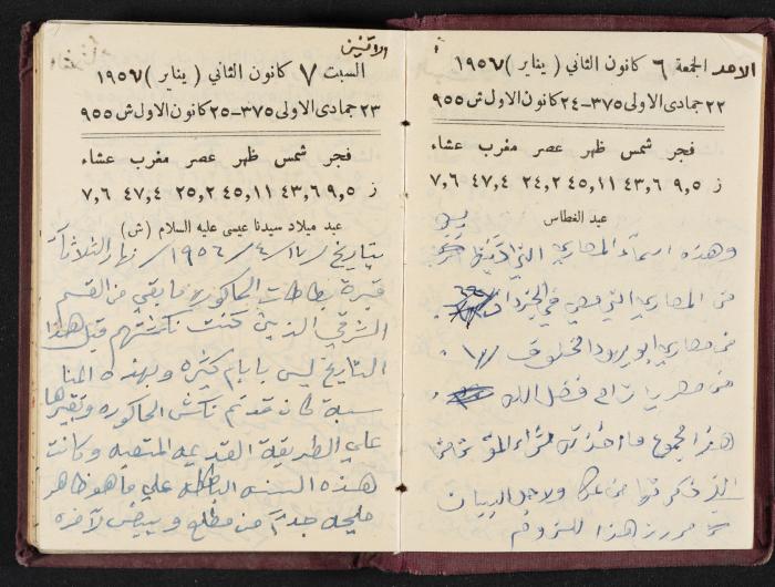 The Diaries of Fandi Mhanna, Buqei'a- Upper Galilee, 1956-1957