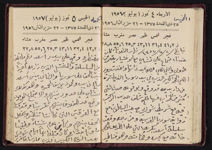 The Diaries of Fandi Mhanna, Buqei'a- Upper Galilee, 1956-1957