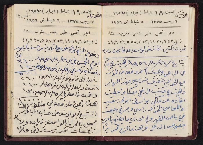 The Diaries of Fandi Mhanna, Buqei'a- Upper Galilee, 1956-1957