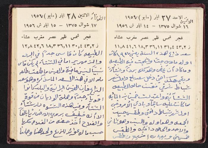 The Diaries of Fandi Mhanna, Buqei'a- Upper Galilee, 1956-1957