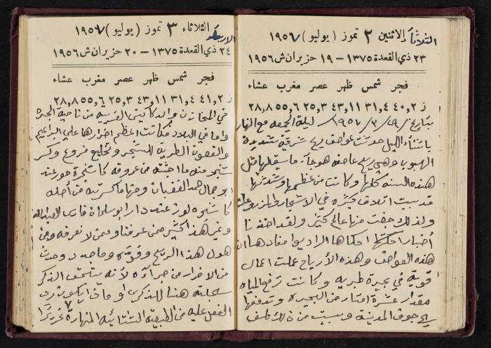 The Diaries of Fandi Mhanna, Buqei'a- Upper Galilee, 1956-1957
