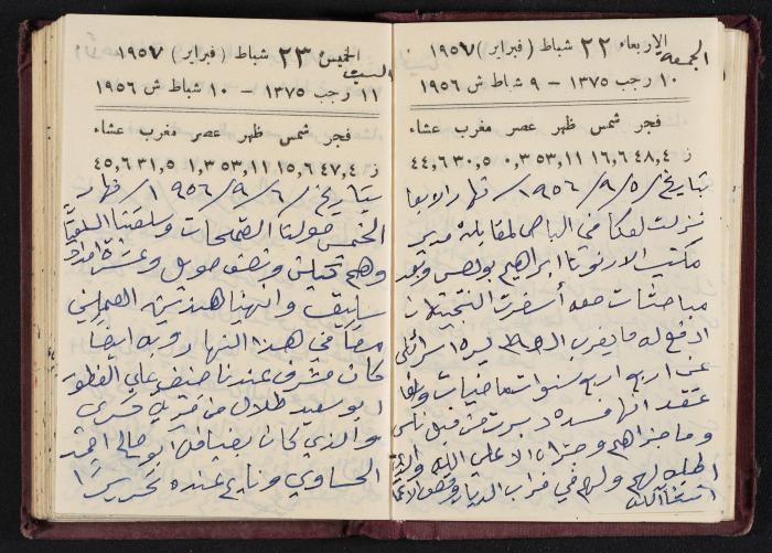 The Diaries of Fandi Mhanna, Buqei'a- Upper Galilee, 1956-1957