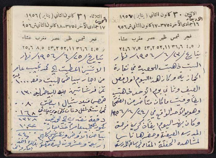 The Diaries of Fandi Mhanna, Buqei'a- Upper Galilee, 1956-1957