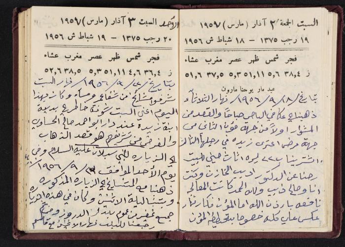 The Diaries of Fandi Mhanna, Buqei'a- Upper Galilee, 1956-1957