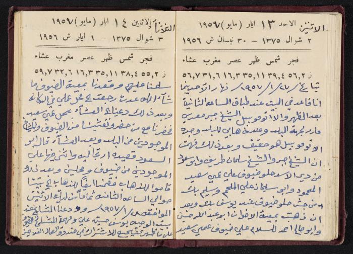The Diaries of Fandi Mhanna, Buqei'a- Upper Galilee, 1956-1957
