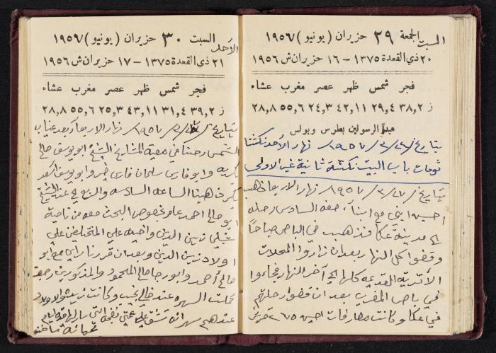 The Diaries of Fandi Mhanna, Buqei'a- Upper Galilee, 1956-1957
