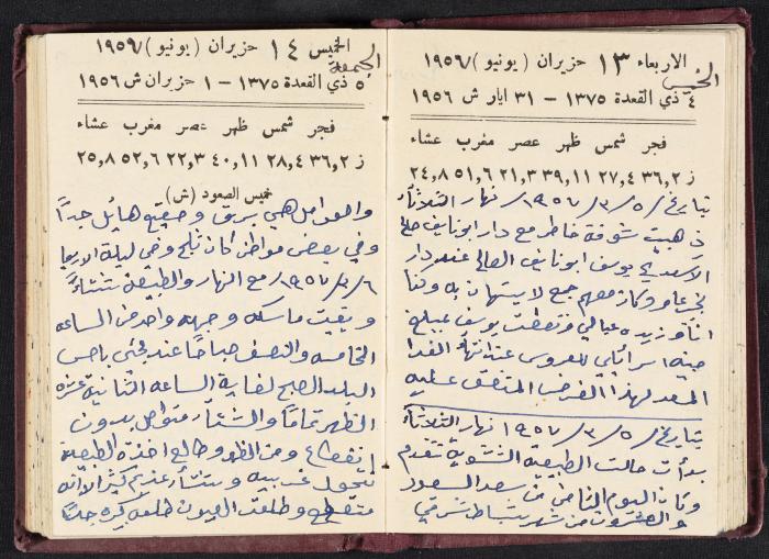 The Diaries of Fandi Mhanna, Buqei'a- Upper Galilee, 1956-1957