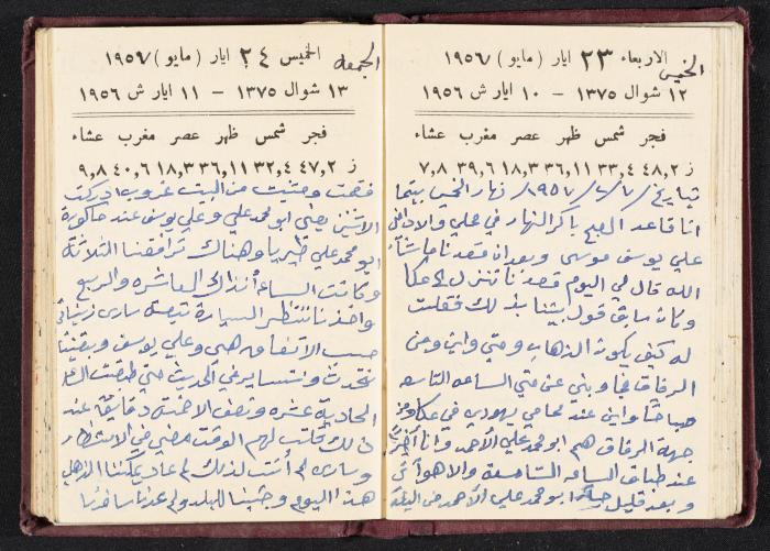 The Diaries of Fandi Mhanna, Buqei'a- Upper Galilee, 1956-1957
