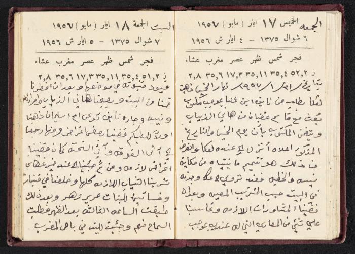 The Diaries of Fandi Mhanna, Buqei'a- Upper Galilee, 1956-1957