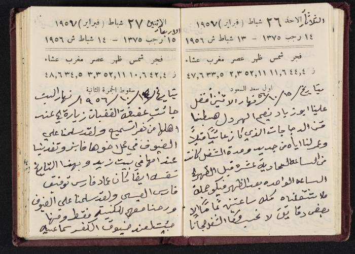 The Diaries of Fandi Mhanna, Buqei'a- Upper Galilee, 1956-1957