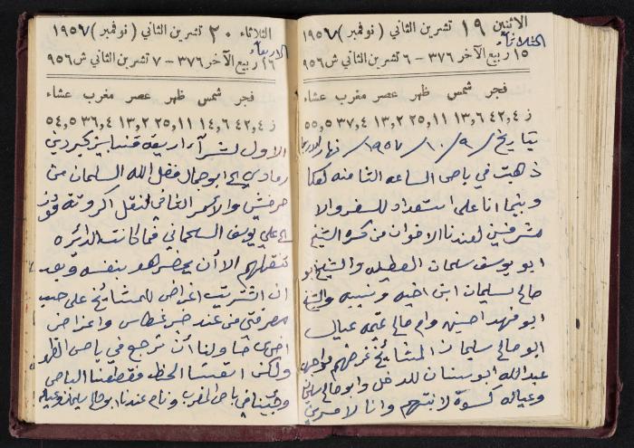 The Diaries of Fandi Mhanna, Buqei'a- Upper Galilee, 1956-1957