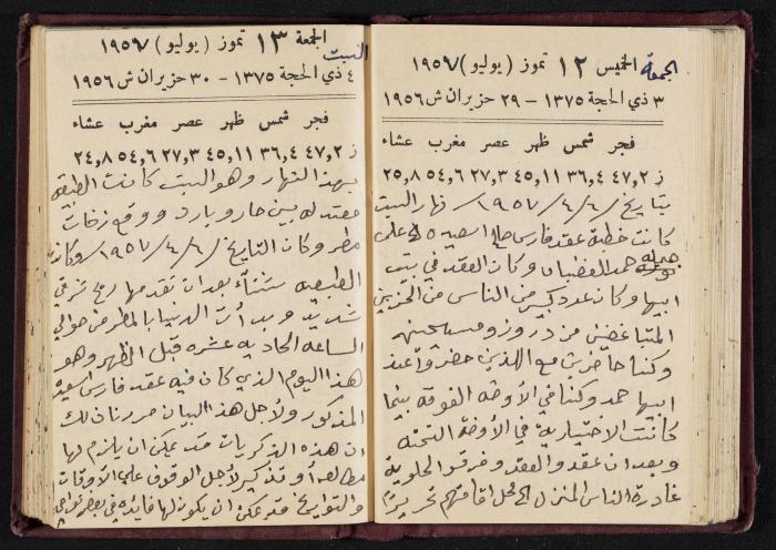 The Diaries of Fandi Mhanna, Buqei'a- Upper Galilee, 1956-1957