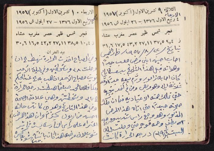 The Diaries of Fandi Mhanna, Buqei'a- Upper Galilee, 1956-1957
