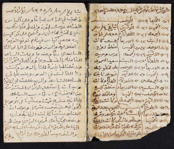 The Diaries of Fandi Mhanna, Buqei'a- Upper Galilee, 1958