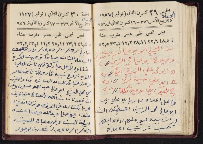 The Diaries of Fandi Mhanna, Buqei'a- Upper Galilee, 1956-1957