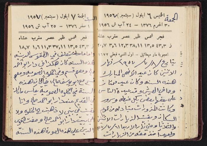The Diaries of Fandi Mhanna, Buqei'a- Upper Galilee, 1956-1957