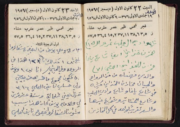The Diaries of Fandi Mhanna, Buqei'a- Upper Galilee, 1956-1957
