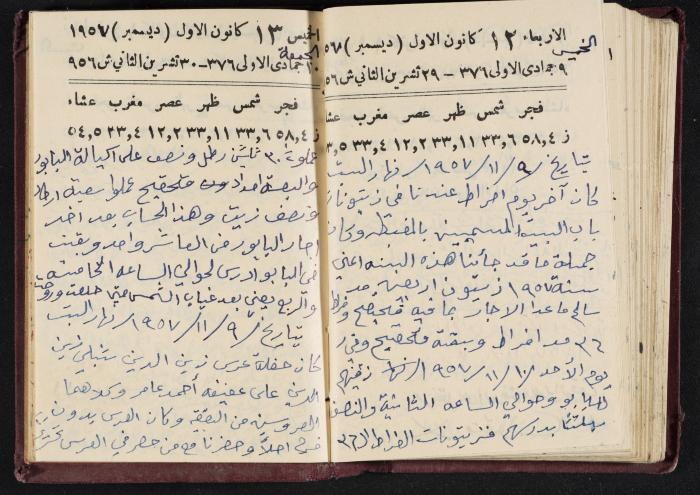 The Diaries of Fandi Mhanna, Buqei'a- Upper Galilee, 1956-1957