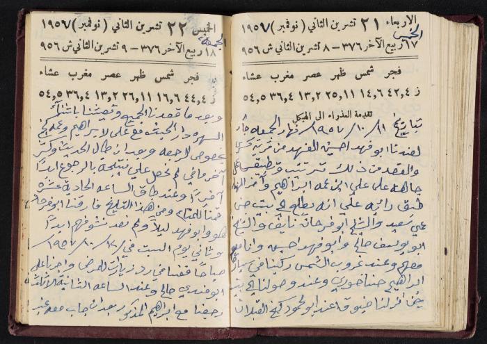 The Diaries of Fandi Mhanna, Buqei'a- Upper Galilee, 1956-1957