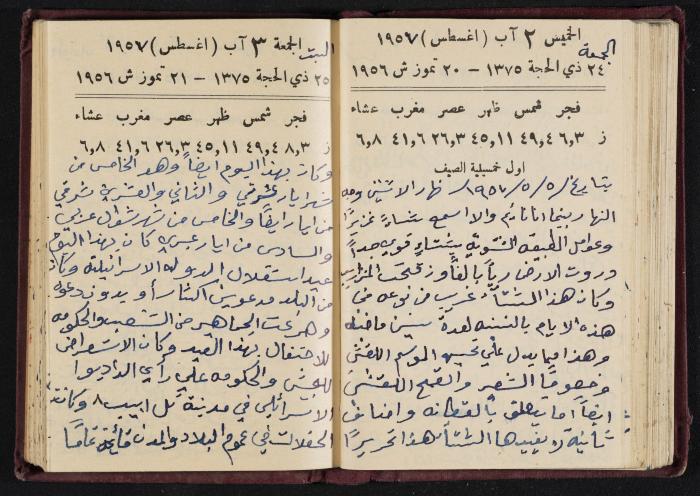 The Diaries of Fandi Mhanna, Buqei'a- Upper Galilee, 1956-1957