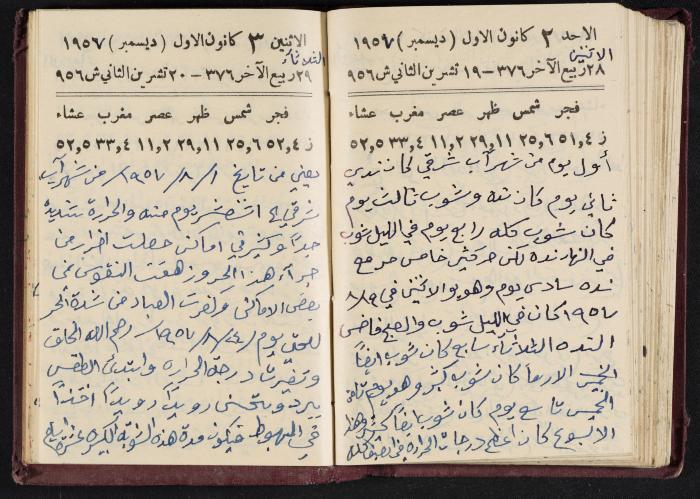 The Diaries of Fandi Mhanna, Buqei'a- Upper Galilee, 1956-1957