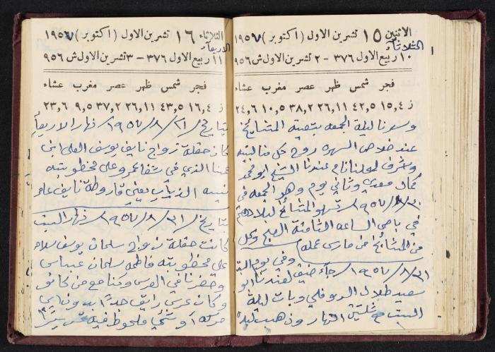 The Diaries of Fandi Mhanna, Buqei'a- Upper Galilee, 1956-1957
