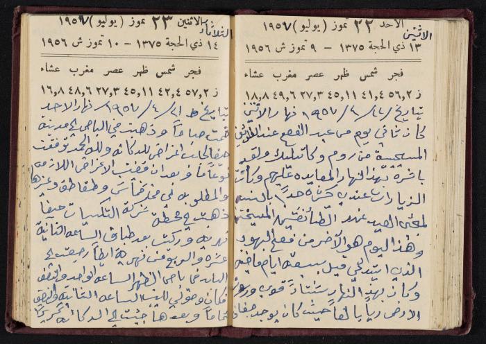 The Diaries of Fandi Mhanna, Buqei'a- Upper Galilee, 1956-1957