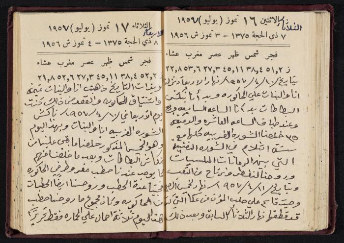 The Diaries of Fandi Mhanna, Buqei'a- Upper Galilee, 1956-1957