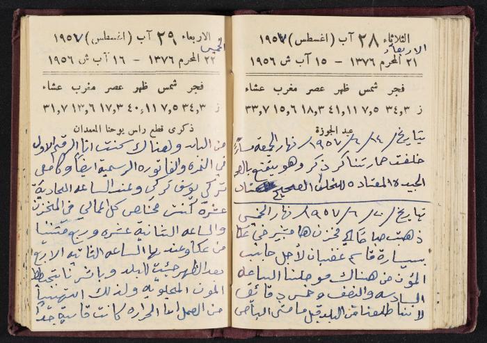 The Diaries of Fandi Mhanna, Buqei'a- Upper Galilee, 1956-1957