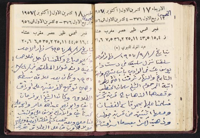 The Diaries of Fandi Mhanna, Buqei'a- Upper Galilee, 1956-1957