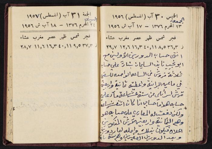 The Diaries of Fandi Mhanna, Buqei'a- Upper Galilee, 1956-1957